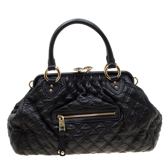 Marc Jacobs Bags Marc Jacobs Black Quilted Leather Stam Shoulder